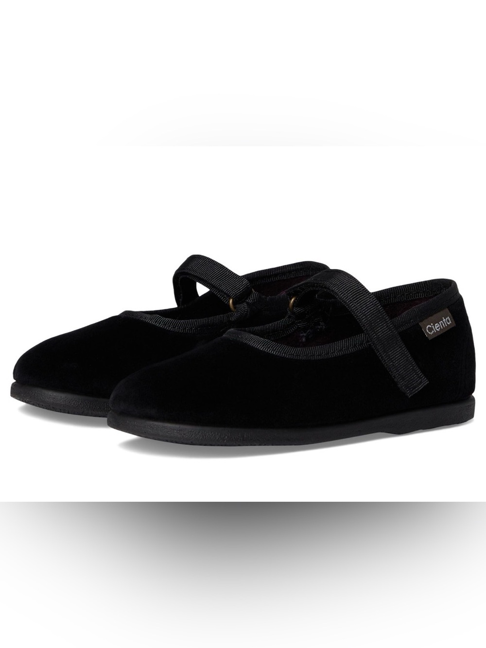 Cienta Kids Black Velvet Mary Jane Flats size 27 (10)